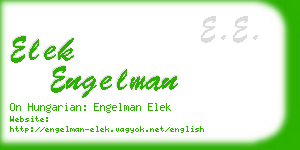 elek engelman business card